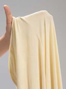 LYSMO Đầm suông hở lưng cổ chữ V sâu cho nữ - Kỳ nghỉ xuân/hè - 2025Hàng mới về - Màu be - Xem 8