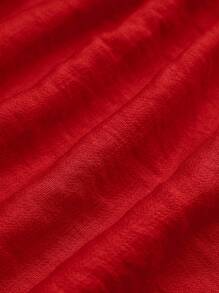 SOLERSUN Camisa sin mangas con plisado de unicolor para uso diario de mujer en primavera y verano - Rojo - Ver 5