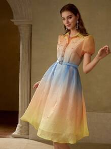 MOTF PREMIUM RHINESTONE DETAIL BELTED DRESS - Multicolor - View 5