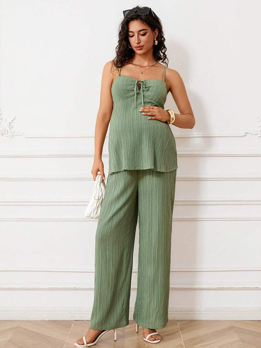 MaterniWear Maternity Two Pieces Suits - Green - View 1
