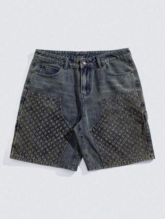 Grunge Punk Herren Lässig Multi-Taschen vielseitige Jeans Shorts