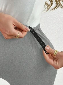 SHEIN Maternity High Waist Split Hem Slim Fit Leggings