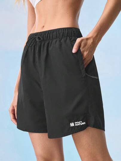 In My Nature 女士休闲百搭抽绳腰户外短裤徒步旅行女装