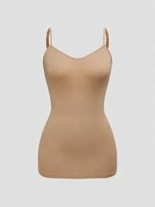 SHAPORA خزان مخيط بدون درز للنساء - لون مشمشي - مشاهدة 1