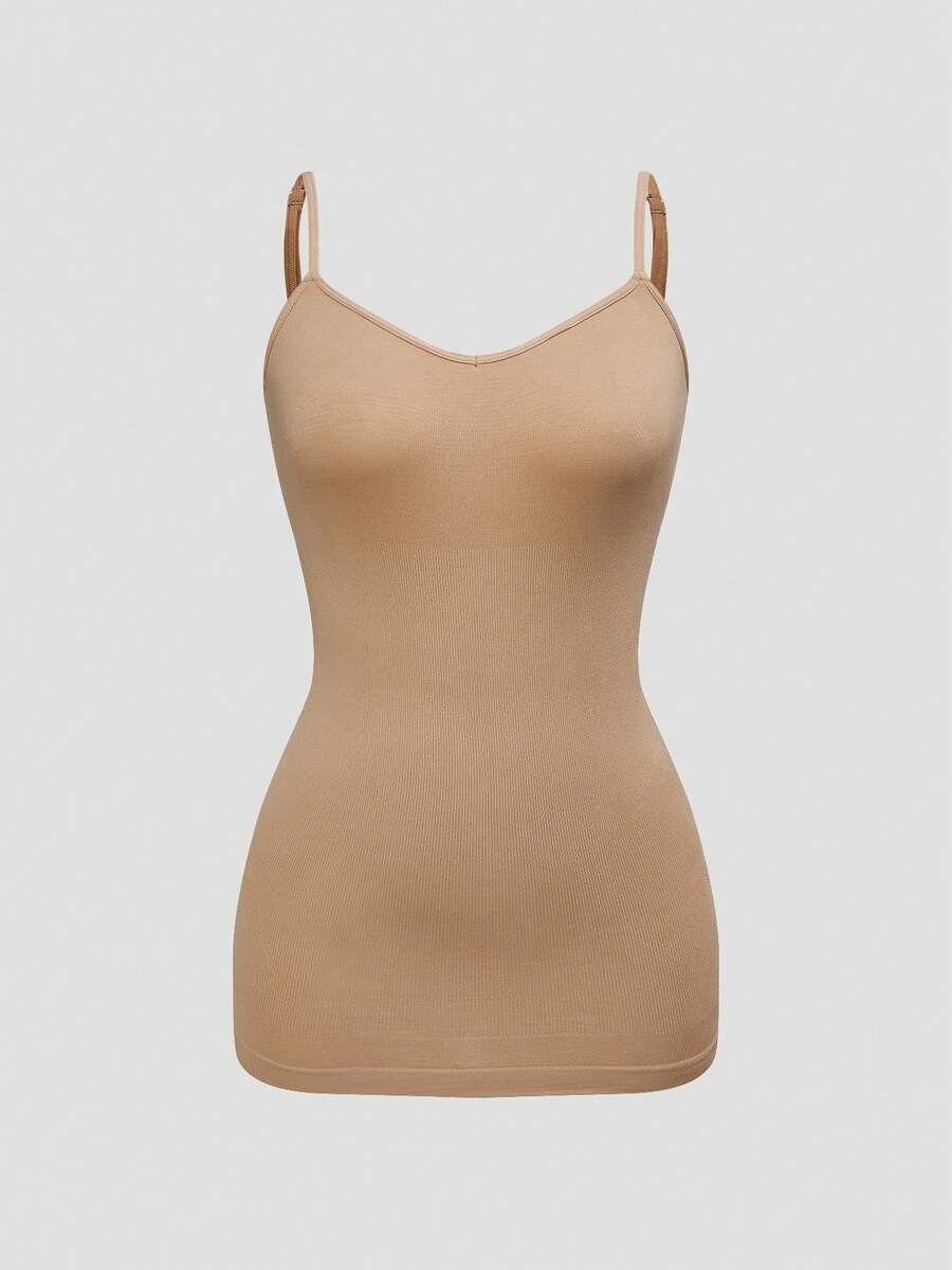 SHAPORA خزان مخيط بدون درز للنساء - لون مشمشي - مشاهدة 1