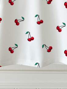 Emery Rose Kids Emery Rose Kids 青少年女孩休闲简约甜美可爱樱桃水果印花短袖圆领 T 恤，适合夏季休闲装、度假童装、儿童日常时尚、度假氛围