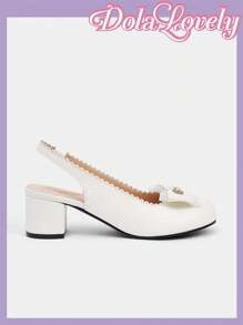 Dola Lovely 蝴蝶结风格玛丽珍优雅高跟鞋 - 白色 - 查看 2