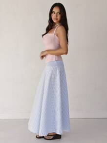 Roylia Niche Design 性感圆领细肩带针织吊带背心 - 粉色 - 查看 5