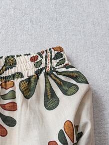 Rusticease Women's Full-Print Flare Leg Loose Casual Versatile Pants,Bohemian Clothes - Multicolor - View 3