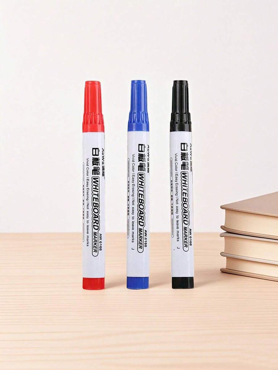10pcs Large Capacity Whiteboard Pens, Erasable & Quick Drying Water Based Markers, Refillable Back To School