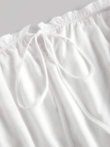 SHEIN MOD White Bohemian Style Strapless Dress, Suitable For Music Festivals, Vacation, Country Style - White - View 4