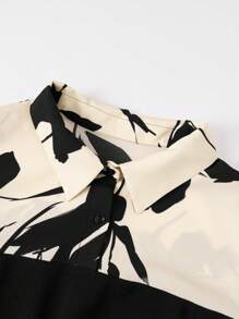 SHEIN Clasi Plus Size Women 2PCS Set Floral Print Short Sleeve Blouse And Pants, Casual - Multicolor - View 6