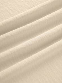 EMERY ROSE 女式休闲纯色双口袋夏季连衣裙 - 杏色 - 查看 5