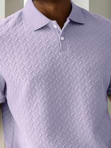 Manfinity Homme Men's Solid Color Short Sleeve Polo Shirt, Fashion For Summer Polo Shirt For Men