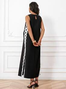 MaterniWear Maternity Sleeveless Dress, Fashion Suitable For Summer,Pregnancy Outfits - Black - View 7