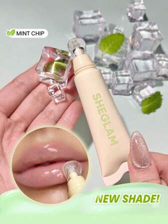 Crystal Glaze Soin Hydratant Pour Les LèVres-Mint Chip Rouge Marque Beauté Visage Maquillage CosméTique Pour Femmes Filles Parfait Pour Hiver IdéAl Pour Y2K ÉLéGant Mode Adapté Pour Anniversaire Xmas Cadeau FêTe PrêT Meilleure Couleur