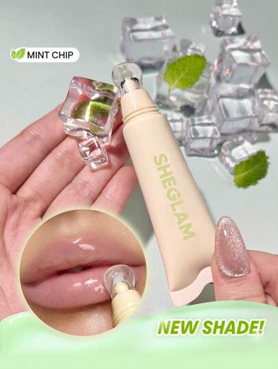 Crystal Glaze Soin Hydratant Pour Les LèVres-Mint Chip Rouge Marque Beauté Visage Maquillage CosméTique Pour Femmes Filles Parfait Pour Hiver IdéAl Pour Y2K ÉLéGant Mode Adapté Pour Anniversaire Xmas Cadeau FêTe PrêT Meilleure Couleur