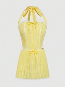 SHEIN Unity Women Two Pieces Outfits For Daily Wear - Yellow - View 1