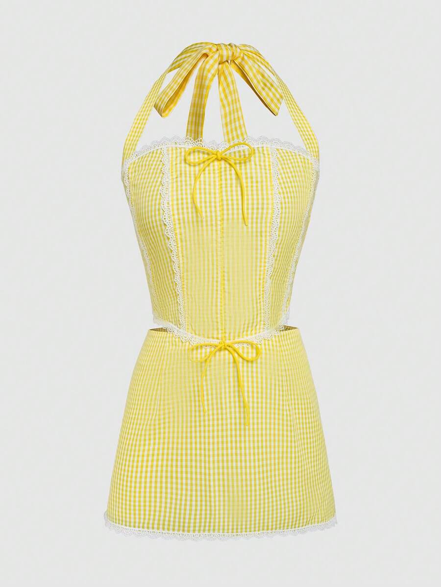 SHEIN Unity Women Two Pieces Outfits For Daily Wear - Yellow - View 1