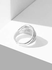 MOTF PREMIUM ANILLO ÚNICO ENCHAPADO EN ORO DE 18K - Plateado - Ver 7