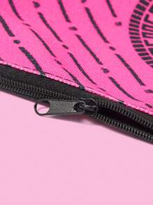 THE POWERPUFF GIRLS X SHEIN Fuchsia Blüten Muster modische Kulturtasche - Verschiedenfarbig - Übersicht 5