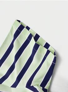 Manfinity Hypemode Men's Casual Colorblock Striped Shirt, Summer