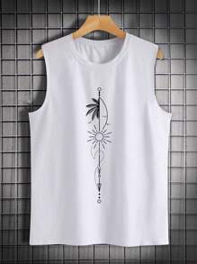 Manfinity Homme 男士时尚无袖背心，适合夏季 - 白色 - 查看 2