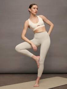 Activina 女士无缝高腰弹力瑜伽运动七分紧身裤