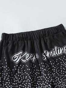 Manfinity Roghcode Men Young Street Style Portrait & Letter Print T-Shirt Set - Black - View 6