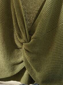 CosyJoli Plus Size Casual Twist Knit Vest Top