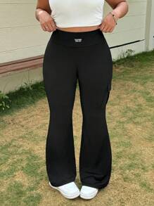 Muchica Black Casual Plus Size Women Pants, Fashionable Suitable For Summer