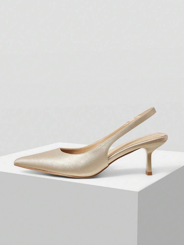 POINTED TOE SLINGBACKS HIGH HEEL PUMPS FOR CHRISTMAS SPRING SHOES