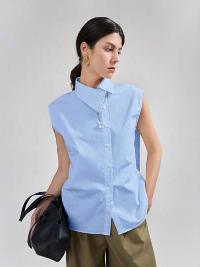 Ontre 2025 Nuevo vestido suelto casual con mangas de cuello redondo azul para mujer, adecuado para vacaciones, oficina, festival de música, uso casual de negocios