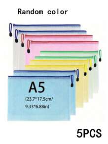 Extra Large Grid Waterproof Zipper Document Bag - A3/A4/B4/A5/B5/B6 Transparent Student And Professional Document Organizer, Ideal For Paper And Exam Storage. - Multicolor - View 8