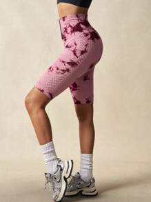 VARSIVA Sports Summer Yoga Basic Tummy Control & Seamless & Prints With LEGGING - Pink - View 1