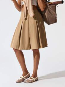 Hanevo Niche Designer Casual Pleated Women Skirt, Versatile Sportwear For Daily Wear