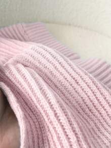 Elamini Y2K Style Hand-Crocheted Sea Star Textured Women Knitted Shorts - Baby Pink - View 7