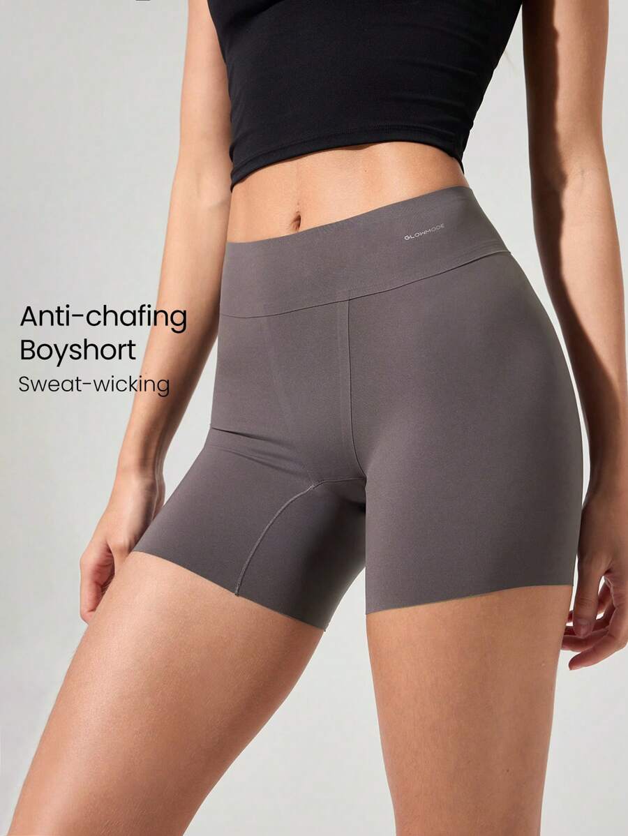 GLOWMODE 1 paquete de calzoncillos tipo boyshorts de cintura alta para uso diario y casual - Gris Oscuro - Ver 1