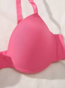 SHEIN 3pcs/Set Women's Solid Color Comfortable Bras With Underwire