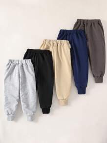 5 Stücke Sporthosen mit Kordelzug für Kleine Jungen, geeignet für Outdoor, Sport, Lässig, 5er-Farbset
