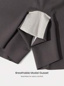 GLOWMODE 1 paquete de calzoncillos tipo boyshorts de cintura alta para uso diario y casual - Gris Oscuro - Ver 4