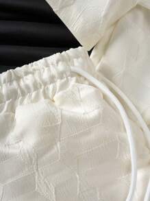 Claim Dot 男士短袖衬衫和短裤套装，时尚夏季服装，衬衫套装，男士套装男士衬衫公司 - 杏色 - 查看 5