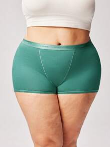 LUVLETTE 女士加大 3 条装舒适透气棉质标志高腰平角内裤 - 彩色设计，基本款平角内裤，可作为内衣或外套，也适合少女、幼儿和儿童 - 彩色 - 查看 10