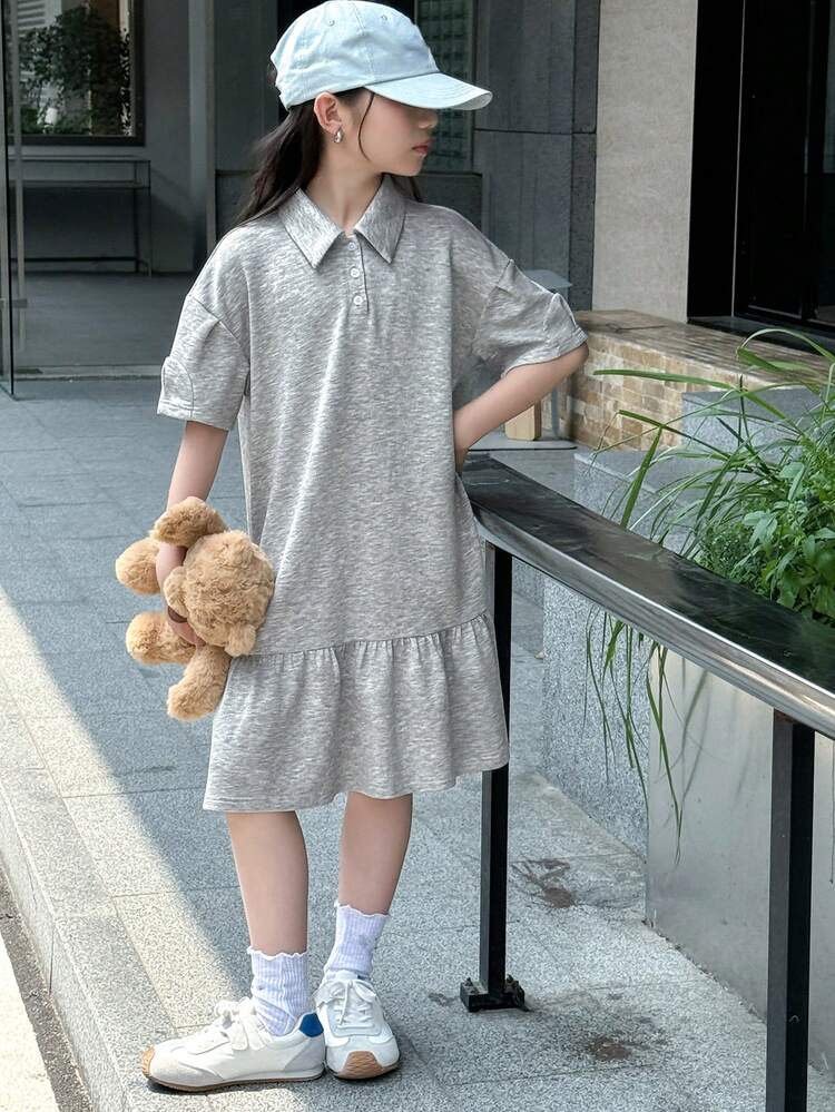 Tween Girls Casual Daily Fall Dress