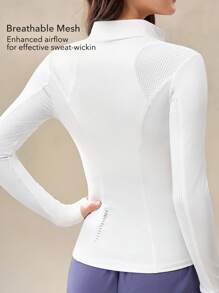 OutZeal Giacca yoga aderente, impermeabile e traspirante in nylon, con chiusura lampo e tasche