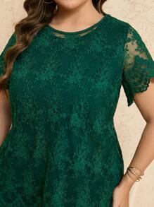 EMERY ROSE 大码夏季优雅纯色蕾丝拼接连衣裙 女装 大码服装 商务休闲女装 生日女装 休闲女装 生日女装 大码绿色连衣裙 女教师装 优雅女装 秋季女装 派对女装 商务休闲女装 春季 - 綠色 - 查看 5