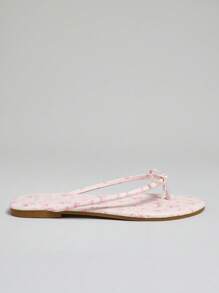 SHUZIA 女士时尚百搭花卉平底一脚蹬凉鞋 - 彩色 - 查看 6