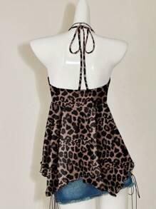 Attitoon Sexy Leopard Printed Casual Minimalist Tank Top For Women, Summer - Multicolor - View 7