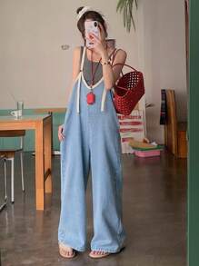 DAZY Tuta e salopette in jeans bicolore donna