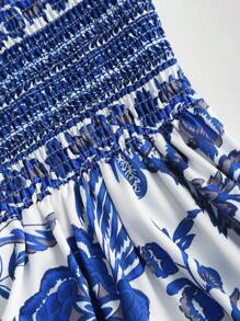 Sweetra Women's Tie-Waist Ditsy Floral Mini Dress, Vintage Inspired Sleeveless Elegant Party Summer Dress, Red Luxurious Chic Bodycon Sexy